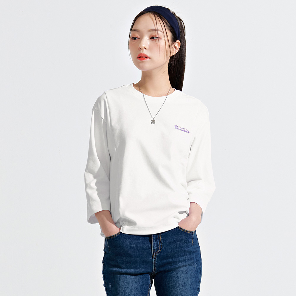 여성 절개변형 아트웍 7부 티셔츠BARG5151B11
